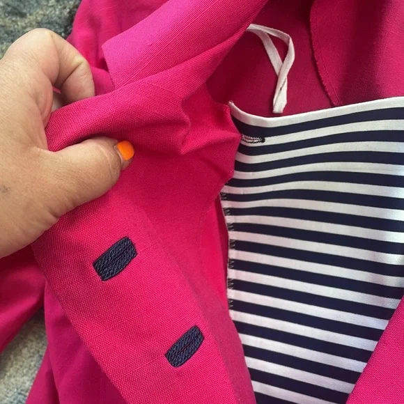 Miss Dorby Vintage Collared Button Down Dress Hot Pink 16 - Picture 4 of 7